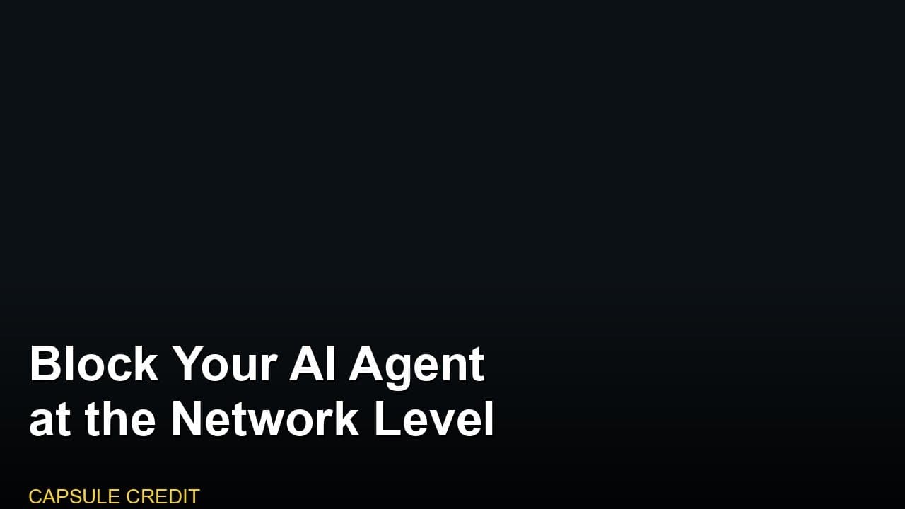 Block Your AI Agent at the Network Level — It's Free
